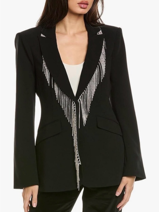 cinq a sept Jackets & Blazers - Cinq à Sept Women's Rhinestone Fringe Emb Cheyenne
Blazer